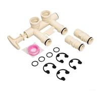 Kit Vanne Déviation Adoucisseur 7345388 avec Adaptateurs Clips Joints pour Maintenance Coupure Eau Dure Maison