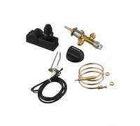 Kit Vanne pour gaz Feu avec Allumeur Amélioré Kit Vanne pour | Laiton massif, pression max 12 PSI, usage foyer, grill, chauffe-eau, sécurité flamme garantie