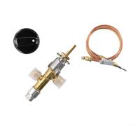 Kit Vanne pour gaz pour lpg Laiton Thermocouple 600mm Kit Vanne | Laiton massif, thermocouple 600mm, filetage 5/8-18UNF, pression max 65mbar, installation facile