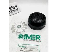 Kit ventilateur + couvercle ventilateur pour moteur bétonnière IMER SYNTESI 140-160