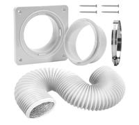 Kit Ventilation Sèche-linge - Raccord Tuyau Évacuation | Pièces Connexion Murale Climatiseur | Gaine Aluminium 100 Mm Longueur 6 M, Colliers Serrage Acier, Circulation Air Maison Extraction Déshumidif