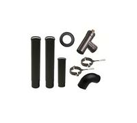 Kit Ventouse Universel D. 80/125 Complet (Sortie Façade) Poêle à Granulés Raccordement Derrière Noir G