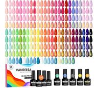Kit Vernis Semi Pe Ent, 55 Couleurs 60Pcs Vernis Semi Pe Ent Kit Ongle Gel Uv Complet Avec Base Top Coat Mat, Cadeau Pour Fe[VV211]