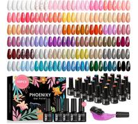 Kit vernis semi-permanent - ESTAMPILLE - 54 couleurs - Base et top coat inclus - Gel UV - 7 ml par flacon