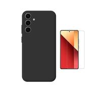 Kit Verre Trempé Clearglass + Coque En Silicone Liquide PHONECARE Pour Samsung Galaxy S25 FE - Noir