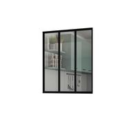 Kit verrière fixe - OPTIMUM - Aluminium - 3 carreaux - H117 X L102,5 cm - Noir