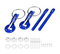 Kit Verrou de Capot Universel, Goupilles de Sécurité en Alliage d'Aluminium Rouge - Fixation Solide, Antivibrations, Idéal Course et Voiture Sport (Bleue)