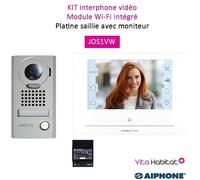 AIPHONE Kit vidéo WIFI couleur grand angle antivandales en saillie JOS1VW - AIPHONE - 130413