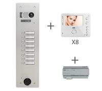 Kit Video Alu 1R 8 Bp 2 Voice Programmé - Urmet Kits video 2Voice KV83/108