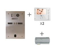 Kit video alu 2r 2 bp 2 voice programmé - URMET KV83/202