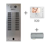 Kit Video Alu 2R 20 Bp 2 Voice Programmé - Urmet Kits video 2Voice KV83/220