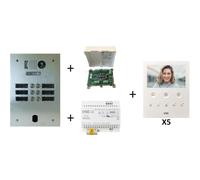 Kit video alu 2r 5 bp 2 voice programme - URMET KV83/205