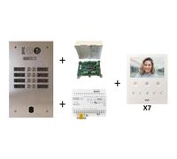 Kit video alu 2r 7 bp 2 voice programme - URMET KV83/207