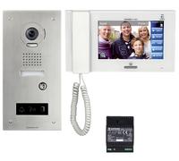 Kit vidéo JP platine inox encastrée, gd angle, pictogrammes, synthèse vocale , écran 7 tactile & alimentation - AIPHONE - JPS4AEDFL"