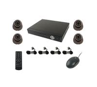 Kit Vidéo Surveillance 4 Caméras 1 3 Sharp Ccd 420 Tvl + Enregistreur Numérique YONIS