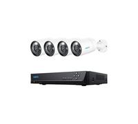 Kit Vidéo Surveillance avec 12MP 4X Bullet Caméra IP PoE et 8CH 2To NVR, Détection Personne/Véhicule, Vision Nocturne 30m avec Audio