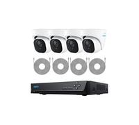 Kit Vidéo Surveillance avec 12MP 4X Dôme Caméra IP PoE et 8CH 2To NVR - Détection Personne et Véhicule - Vision Nocturne 30m avec Audio