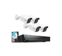 Kit Vidéo Surveillance avec 8MP 4X Bullet Caméra IP PoE et 8CH 2To NVR, Détection Personne/Véhicule, Vision Nocturne 30m avec Audio