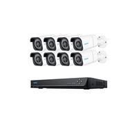 Reolink Kit Vidéo Surveillance avec 8MP 8X Bullet Caméra IP PoE et 16CH 4To NVR, Détection Personne/Véhicule, Vision Nocturne 30m avec Audio
