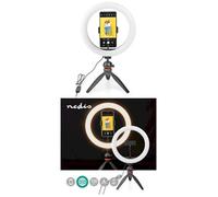 Kit vidéo Vlogging Photo Selfie RING Kit Lumineux sur pieds + MICRO Lampe 120 LED - 10 Modes d'éclairage tél Bluetooth STUDIO PHOTO