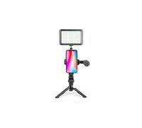 Kit vidéo vlogging - LIVOO - TEA271 - 3 modes d'éclairage - 10 intensités réglables - Blanc