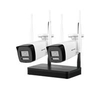 Hikvision Kit vidéosurveillance WiFi NKS424W0H/DS-J142I – 2 caméras Bullet 4MP, NVR 4 canaux PoE