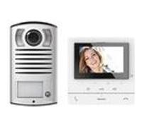 Bticino BT364618 Kit Portier Vidéo Couleur Classe 100 Basique avec Écran 5pouces et Boucle, Inductive Blanc