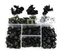 Kit Vis Carénage pour VFR750 VFR750F VFR800 VFR800X pour Crossrunner pour VFR1200X Boulons de Remplacement(Noir)