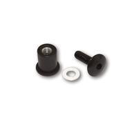 Kit vis de carénage en aluminium HIGHSIDER smart - écrous caoutchouc M6 - 8 pièc