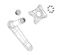 KIT VIS DE MANIVELLE AUTO-EXTRACTIBLE SRAM DUB M18/M30 NOIRE - 11.6118.061.000