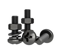 Kit vis machine acier 8.8 tête ronde cruciforme écrous rondelles M2-M6 réparation meuble bricolage (50,M3 x 5mm)
