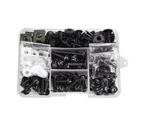 Kit Vis Moto Compatible Avec Suzuki Pour Dl650 Pour Gladius Pour Gs500 Gs500e Gs500f Gs650 Gsf1200 Carénage Moto Pour Kit Vis Ecrou 155PCS(Black)