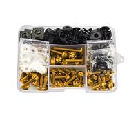 Kit Vis Moto Compatible Avec Suzuki Pour Dl650 Pour Gladius Pour Gs500 Gs500e Gs500f Gs650 Gsf1200 Carénage Moto Pour Kit Vis Ecrou 155PCS(Yellow)