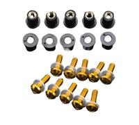 Kit Vis Pare-Brise Moto Pour Beta Xtrainer 250/300 125RR 2T Race RR/RRS Écrous De Fixation M5 Pare-brise Et(10Pieces yellow)