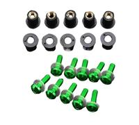 Kit Vis Pare-Brise Moto Pour Beta Xtrainer 250/300 125RR 2T Race RR/RRS Écrous De Fixation M5 Pare-brise Et(10Pieces green)