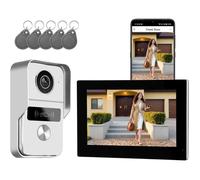 Kit Visiophone Connecté 2 Fils 2 Fils - 7"" Écran Tactile, Caméra HD, Déverrouillage à Distance