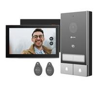 EZVIZ HP7 2K 2-Entry Family Kit Visiophone Connecté Interphone Vidéo, Sonnette vidéo avec Caméra et Ecran Tactile Couleur 7", Détection de Personne et Audio Bidirectionnel, Ouvre-Porte