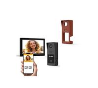 Kit visiophone filaire connecté Digital Connect + coque terracotta