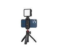 WE Connect Kit vidéo Vlog – Trépied réglable, micro directionnel, lumière LED