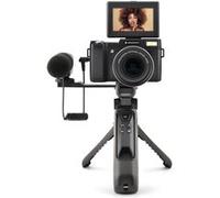 AGFAPHOTO Realishot VLG-4K Kit Vlogging, Caméra 24MP Zoom Optique 8X, Vidéo 4K, MicroSD inclus, Trépied Powerbank - Noir
