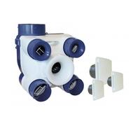 Kit VMC Deco 2 K - Autoréglable Unelvent 604141 - Blanc - Sanitaire - 3 vitesses