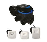 Kit VMC hygroréglable Aldes EasyHOME HYGRO Classic avec bouches BAHIA CURVE ELEC