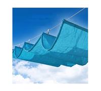 Kit Voile d'Ombre Rétractable Ondulée，Pare-Soleil HDPE Résistant, Forme U Unique, Solution Anti-UV pour Jardin, Terrasse, Patio - Installation Rapide & Simple(W0.8*L11m/W2.62*L36.08ft)