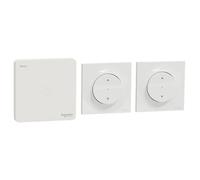 Schneider Electric - Wiser, Kit volets roulants connectés - 2 inter VR odace + passerelle wifi + 2 Plaq styl blc 1P - CCTFR5202