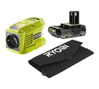 Kit voyage RYOBI 18V ONE+ solaire 21W, chargeur 150W et batterie 2,0 Ah Noir