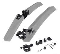 Kit VTT pour Fender avec lumière intégrée pour fourche de 18 à 26 mm, ensemble de garde-boue flexible pour conditions humides, rouge (gris ordinaire)