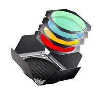 Walimex – Kit coupe-flux à volets – Grille nid d'abeille et filtres couleur