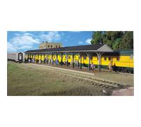 Kit Walthers Cornerstone Series, hangar et quai de gare en bois ? l'?chelle HO