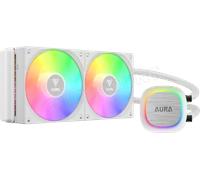 GAMDIAS AURA GL240 V2 WH sistema di raffreddamento per computer Processore Raffreddatore di liquidi tutto in uno 12 cm Bianco (AURA GL240 V2 ARGB LIQUID COOLER WHITE)