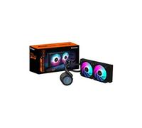 GIGABYTE AORUS WATERFORCE II 240 Refroidisseur liquide pour processeur AIO - 2x ventilateurs ARGB de 120 mm, mécanisme d'emboîtement coulissant, DAISY-CHAIN, compatible avec Intel LGA 1851 et AMD AM5